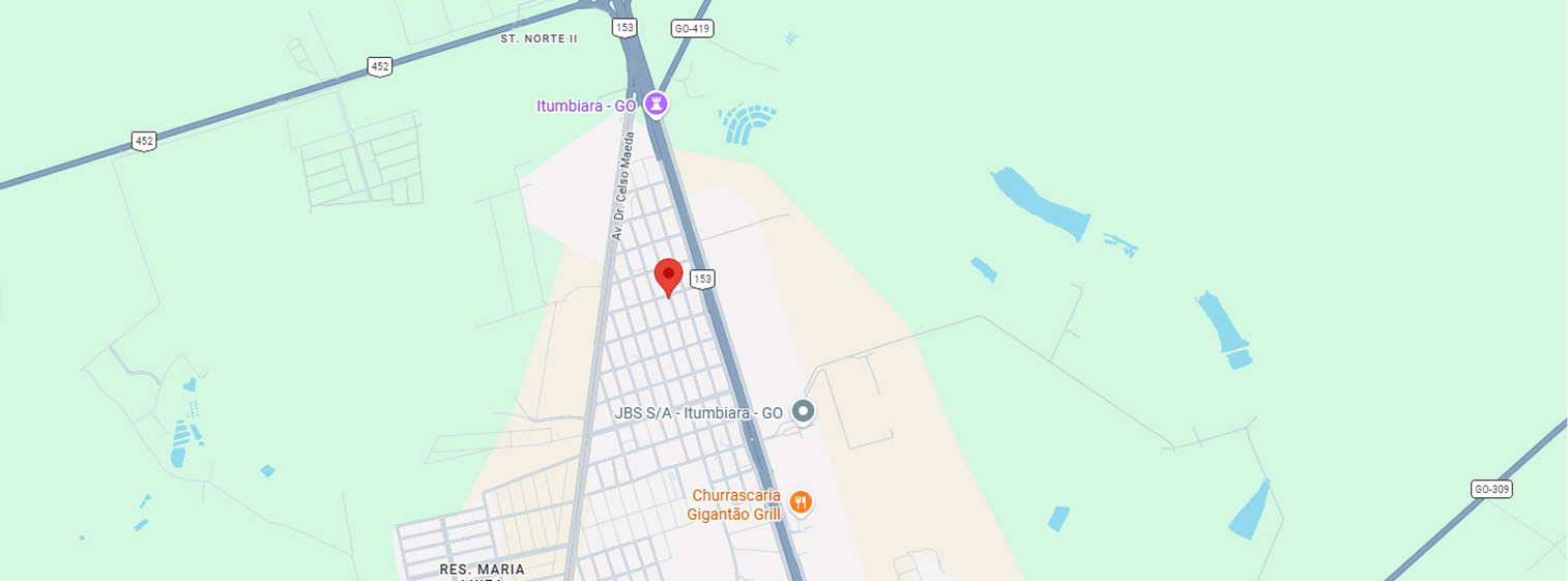 mapa de Localização do motel